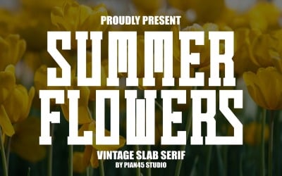Summer Flowers - Vintage Slab Serif