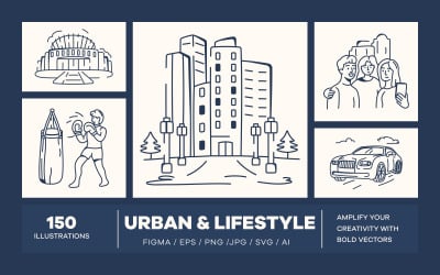 Urban and Lifestyle Illustrations Bundle
