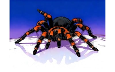Brachypelma Smithi Front White Background 1 Illustration