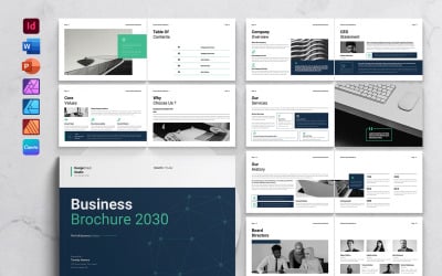 Business Brochure Template Landscape - 24pages