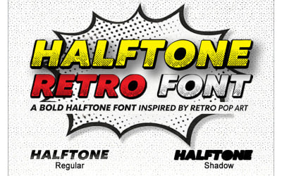 Halftone Pop Display Retro Font