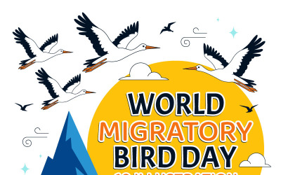 10 World Migratory Bird Day Illustration