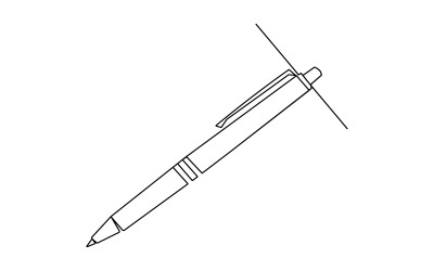 14. Desenho contínuo de uma linha feito com caneta esferográfica sobre fundo branco.