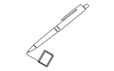 17. Desenho contínuo de uma linha feito com caneta esferográfica sobre fundo branco.