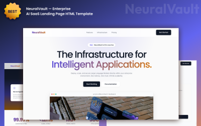 NeuralVault – Page d&amp;#39;accueil pour startups et technologies SaaS d&amp;#39;IA (Kit d&amp;#39;interface utilisateur moderne à fort taux de conversion)