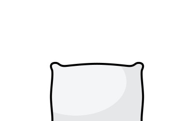 Pillow Thin Line Icon – Sleeping Head Symbol Isolated