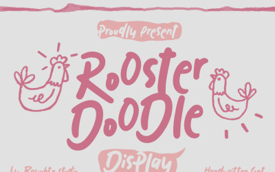 Rooster Doodle – Police d&amp;#39;affichage manuscrite ludique