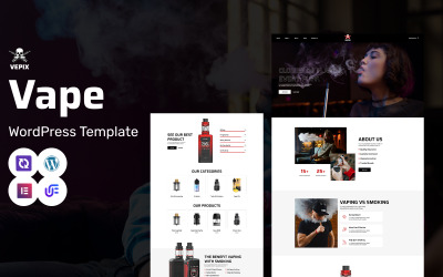 Vepix - Loja de Vape e E-líquidos com Tema WooCommerce para WordPress e Elementor