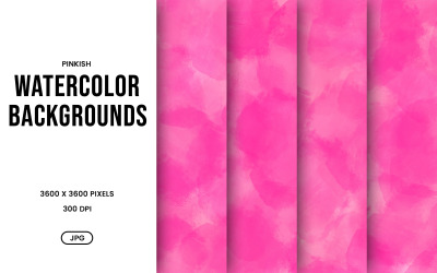 Watercolor Background Set – Soft Pinkish Abstract Digital Paper, Texture Collection