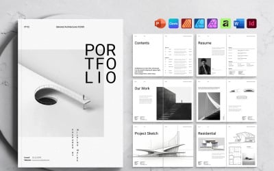 Architecture Portfolio Template -56pages