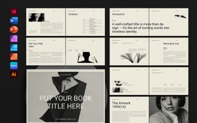 Book Title Layout Design Template Landscape