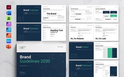 Brand Guidelines Template Landscape -24pages