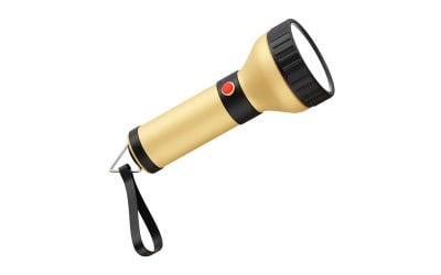 Flashlight icon vector rendering 3d