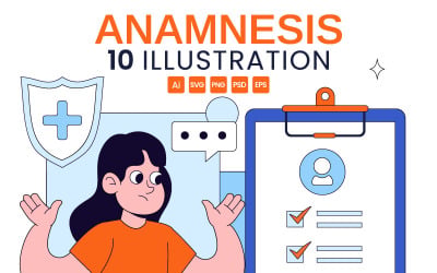 10 Illustration av medicinsk anamneskonsultation