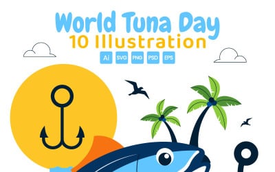 10 World Tuna Day Illustration