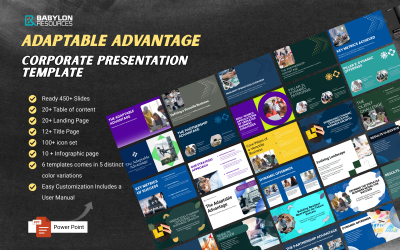 Modelo de Estratégia Empresarial &amp;quot;Adaptável&amp;quot; com 450 slides
