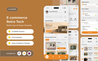 OldTechie - Retro Tech E-commerce UI Kit