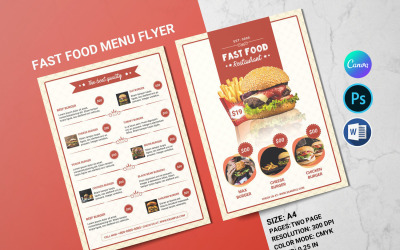 Pritnable Restaurant Flyer Design Template