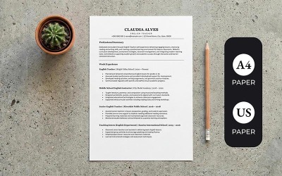ATS Friendly Resume For English Teacher