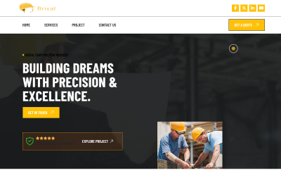 Brixal Building HTML İnşaat Şablonu