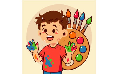 Cheerful Boy with Big Smile