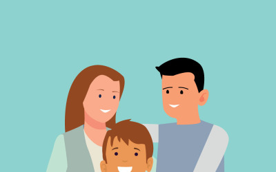 Family Together Icon – Parents and Children Symbol for People Lifestyle, Relationship Unity