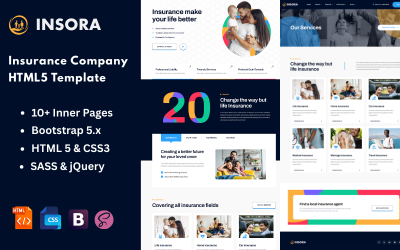 Insora – Modèle HTML5 pour compagnies d&amp;#39;assurance