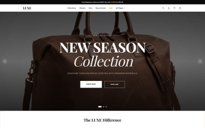 LUXE – Modelo HTML para e-commerce de moda e vestuário