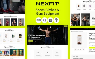 Nexfit - Edzőterem, Fitnesz WooCommerce WordPress sablon