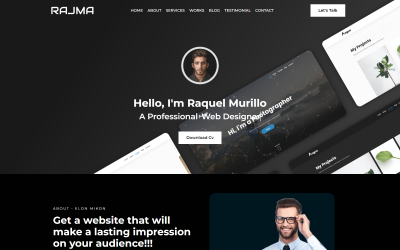 Rajma – šablona HTML osobního portfolia