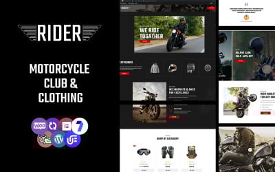 Rider - 摩托车俱乐部和服装多用途 WooCommerce 主题
