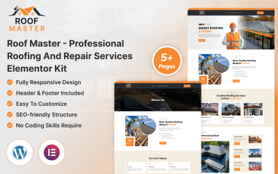 Roof Master - Professionele dakbedekking en reparatieservices Elementor Kit