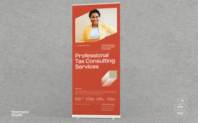 Tax Consultant Services Roll Up Banner