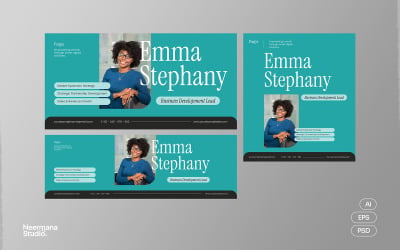 Teal Minimal Startup Email Signature