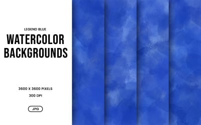 Watercolor Background Set – Luxury Legend Blue Abstract Digital Paper, Texture Collection