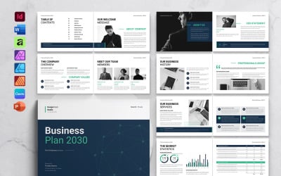 Business Plan Template Landscape - 24pages