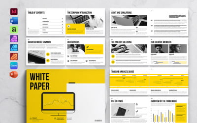 Business White Paper Template Landscape - 20pages