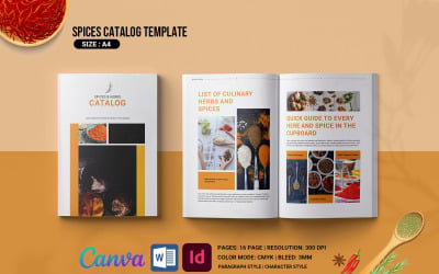 Catalogo delle spezie - Modello di brochure