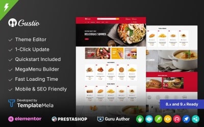 Gustio - Tema Prestashop para Loja de Fast Food