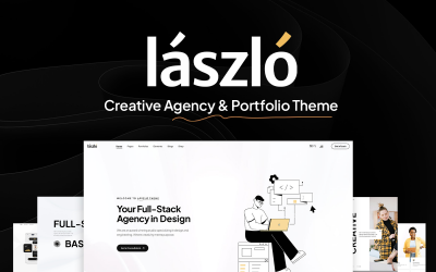 Laszlo - kreativní agentura a portfolio Lottie WordPress šablona