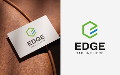 Letter E Edge Logo Design