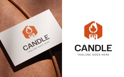 Modern Candle Logo Design