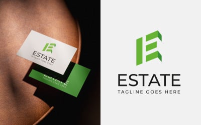 Modern E Logo Estate Brand