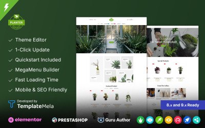 Planter - Szablon Prestashop dla sklepu z roślinami i szkółkami