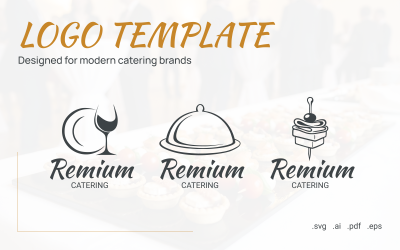 REMIUM – Plantilla de paquete de logotipos para marcas de catering