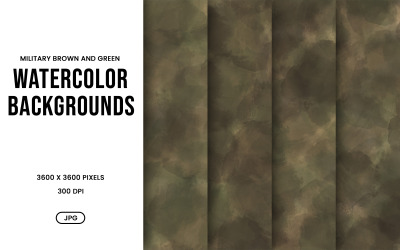 Watercolor Background Set – Military Earth Tone Digital Paper, Texture Collection