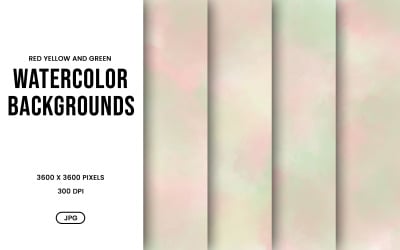 Watercolor Background Set – Vibrant Multicolor Abstract Digital Paper, Texture Collection