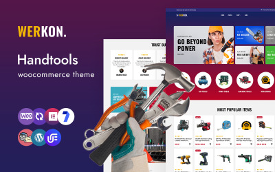 Werkon - Alkatrészek és szerszámok többcélú WooCommerce sablon