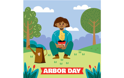 Arbor Day Celebration Illustration