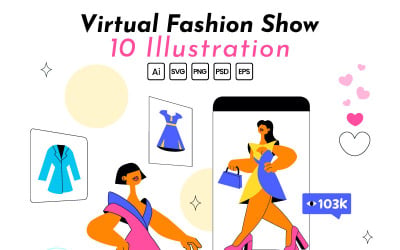 10 Virtual Fashion Show Illustration